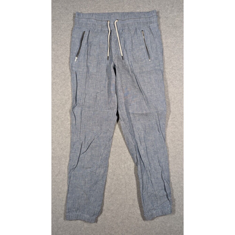 Athleta Pants Women Size 6 Cabo Linen Jogger‎ Zip Pockets Casual Travel